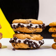 chocolate chip cookie sandwich with mural