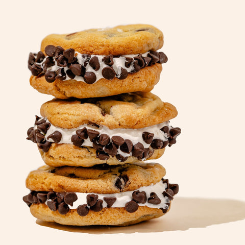 chocolate chip cookie sandwich stack